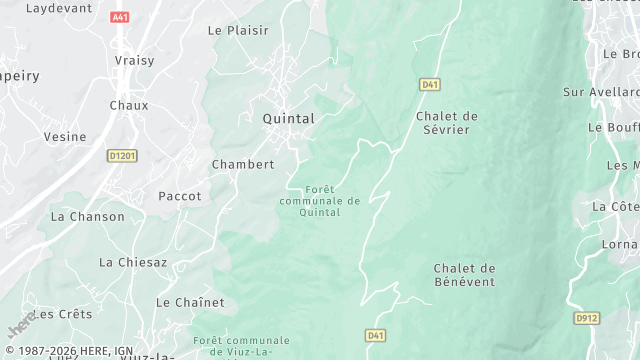 Carte de la zone d'intervention à Quintal