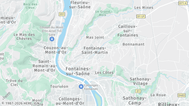 Carte de la zone d'intervention à Fontaines-Saint-Martin