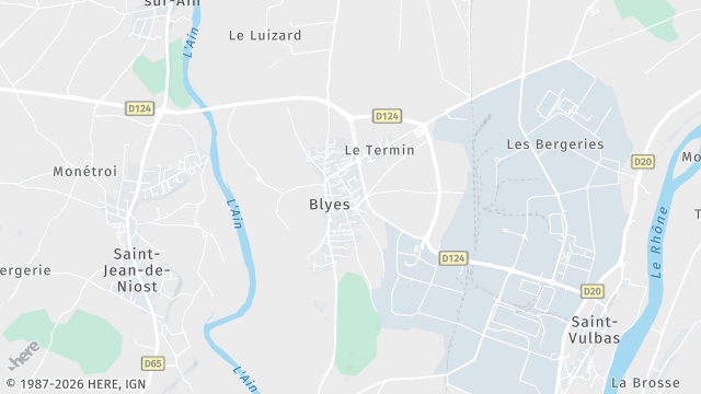 Carte de la zone d'intervention à Blyes