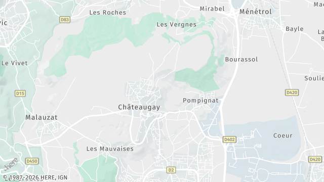 Carte de la zone d'intervention à Châteaugay