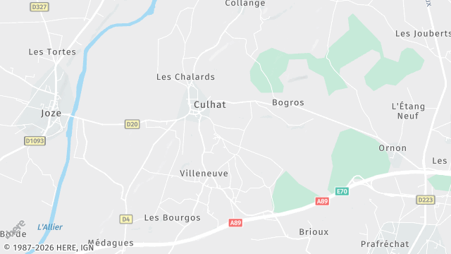 Carte de la zone d'intervention à Culhat