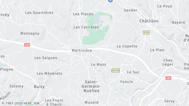 Carte de la zone d'intervention à Saint-Germain-Nuelles