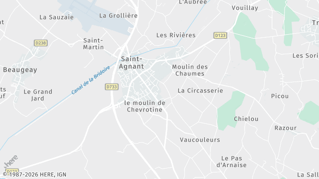 Carte de la zone d'intervention à Saint-Agnant