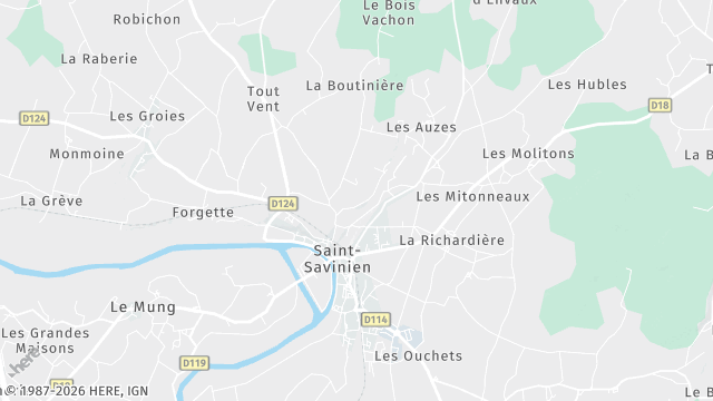 Carte de la zone d'intervention à Saint-Savinien