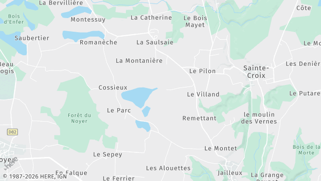 Carte de la zone d'intervention à Montluel