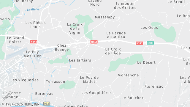 Carte de la zone d'intervention à Saint-Brice-sur-Vienne