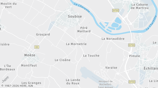 Carte de la zone d'intervention à Soubise
