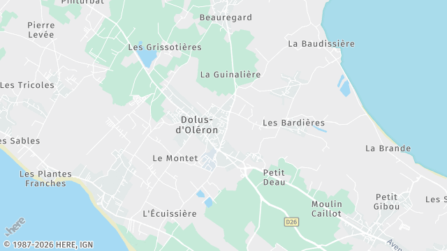 Carte de la zone d'intervention à Dolus-d'Oléron