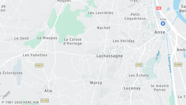 Carte de la zone d'intervention à Lachassagne