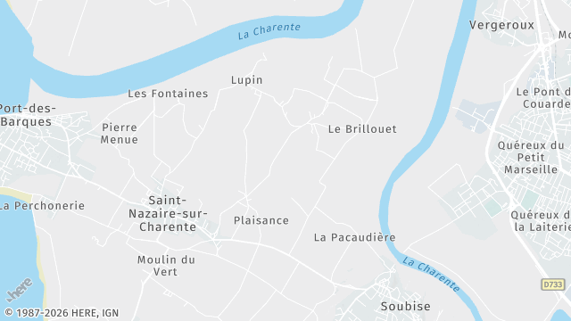 Carte de la zone d'intervention à Saint-Nazaire-sur-Charente