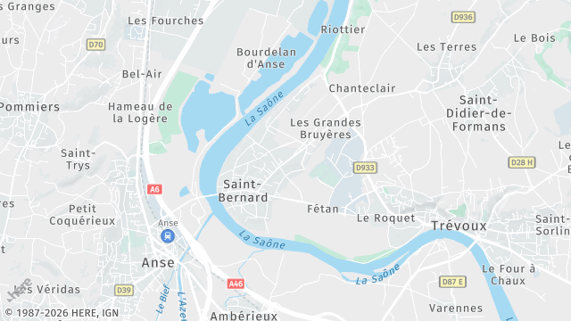 Carte de la zone d'intervention à Saint-Bernard