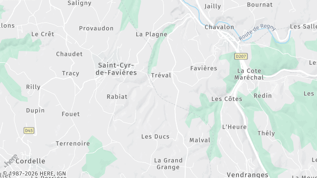 Carte de la zone d'intervention à Saint-Cyr-de-Favières
