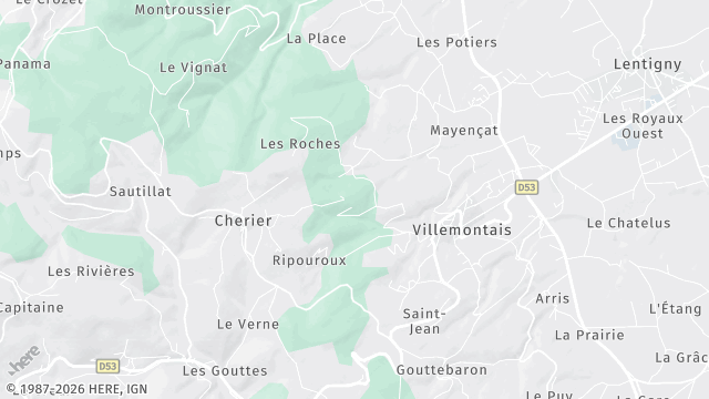 Carte de la zone d'intervention à Villemontais