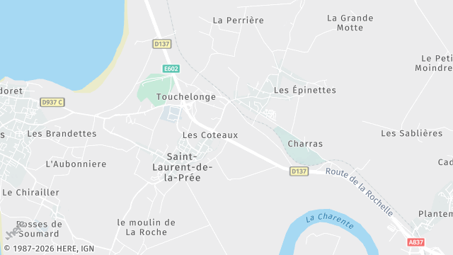 Carte de la zone d'intervention à Saint-Laurent-de-la-Prée