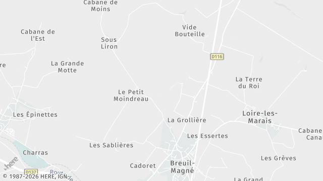 Carte de la zone d'intervention à Breuil-Magné