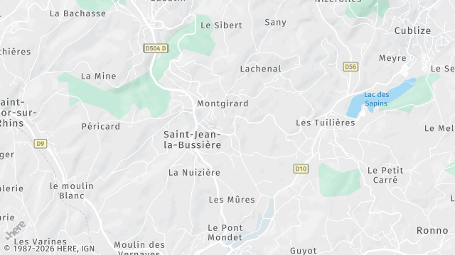 Carte de la zone d'intervention à Saint-Jean-la-Bussière