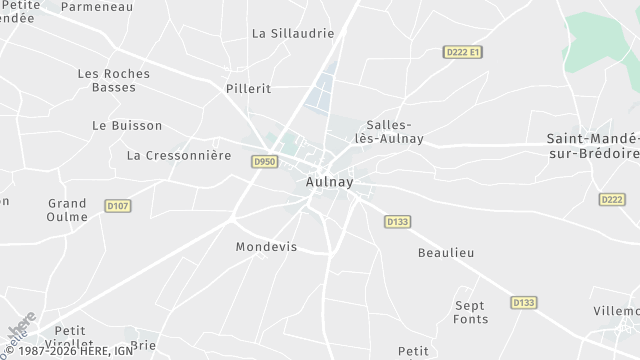 Carte de la zone d'intervention à Aulnay
