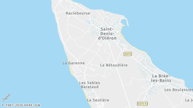 Carte de la zone d'intervention à Saint-Denis-d'Oléron