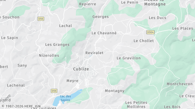 Carte de la zone d'intervention à Cublize