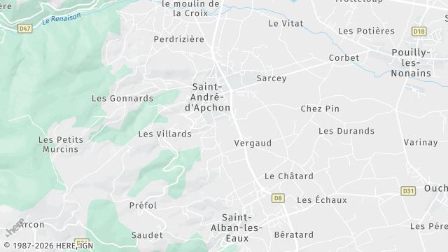 Carte de la zone d'intervention à Saint-André-d'Apchon