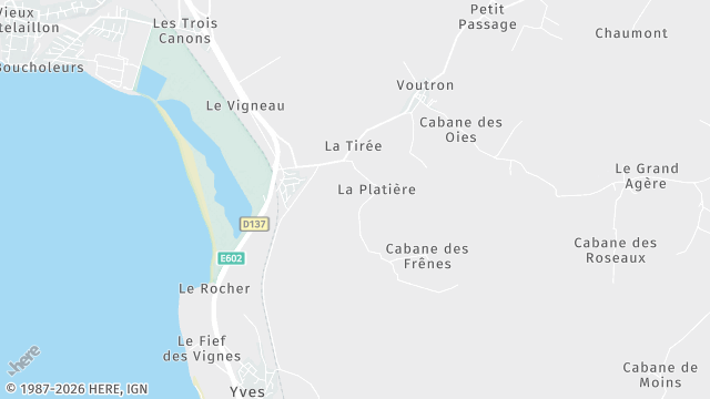 Carte de la zone d'intervention à Yves