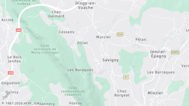 Carte de la zone d'intervention à Savigny