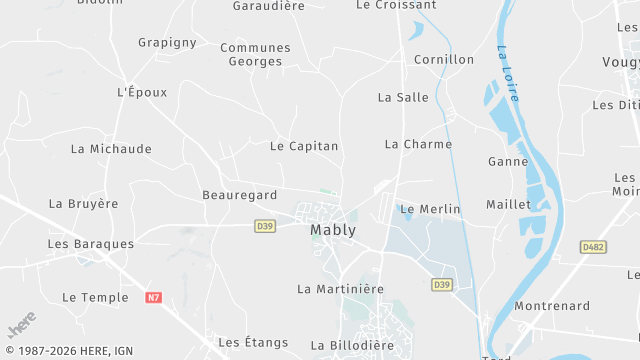 Carte de la zone d'intervention à Mably