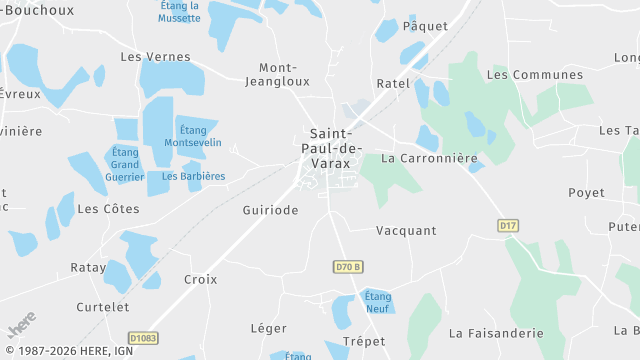 Carte de la zone d'intervention à Saint-Paul-de-Varax