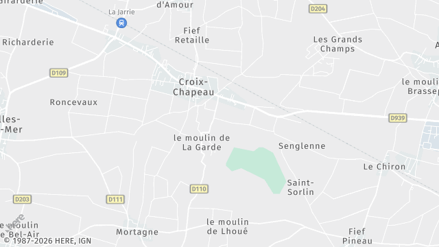 Carte de la zone d'intervention à Croix-Chapeau