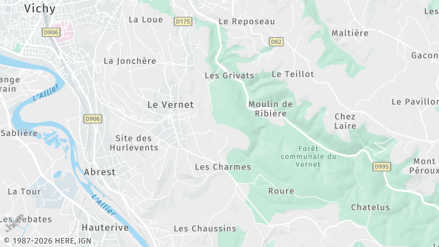 Carte de la zone d'intervention à Le Vernet