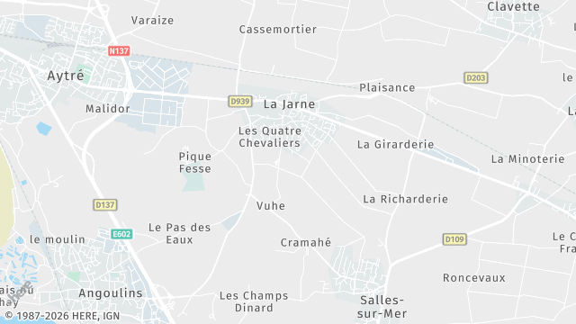 Carte de la zone d'intervention à La Jarne