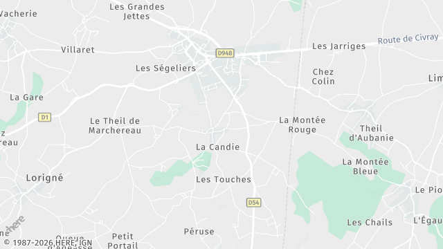 Carte de la zone d'intervention à Sauzé-Vaussais