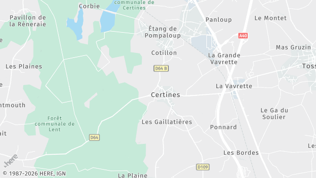 Carte de la zone d'intervention à Certines