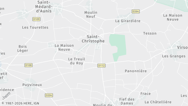 Carte de la zone d'intervention à Saint-Christophe