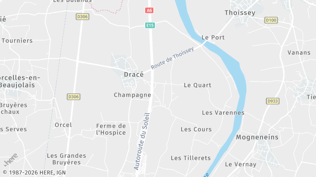 Carte de la zone d'intervention à Dracé