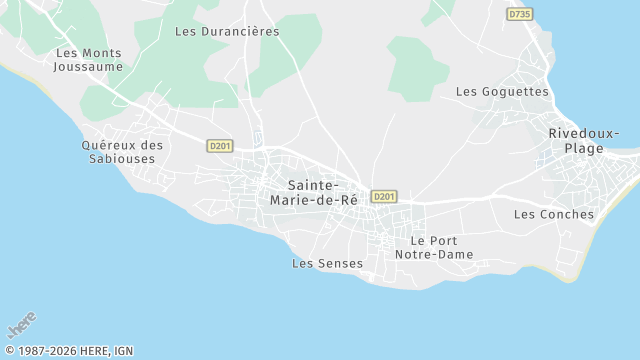 Carte de la zone d'intervention à Sainte-Marie-de-Ré