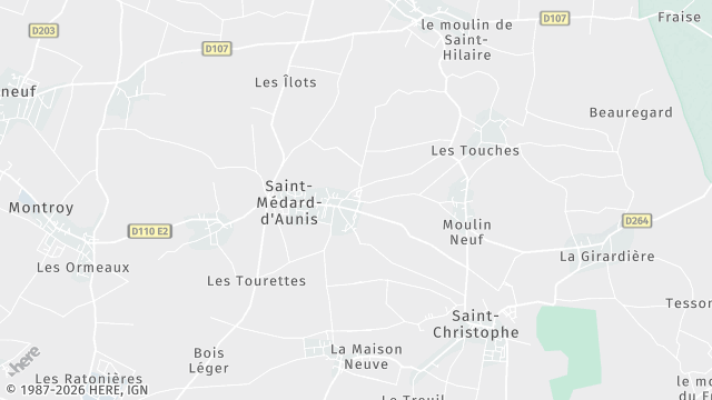 Carte de la zone d'intervention à Saint-Médard-d'Aunis