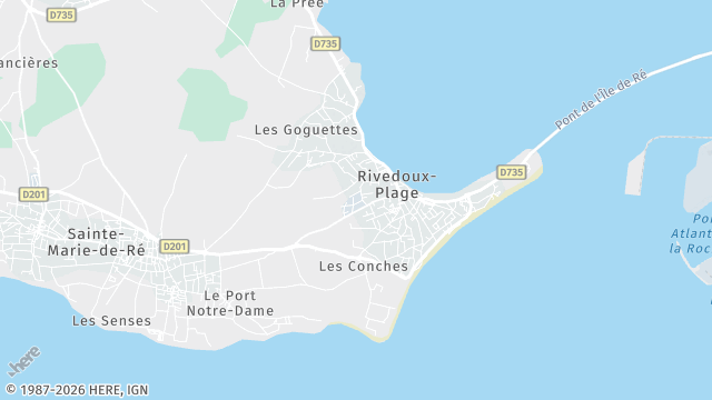 Carte de la zone d'intervention à Rivedoux-Plage