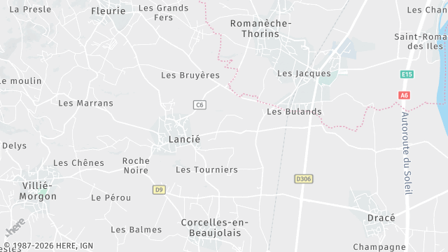 Carte de la zone d'intervention à Lancié
