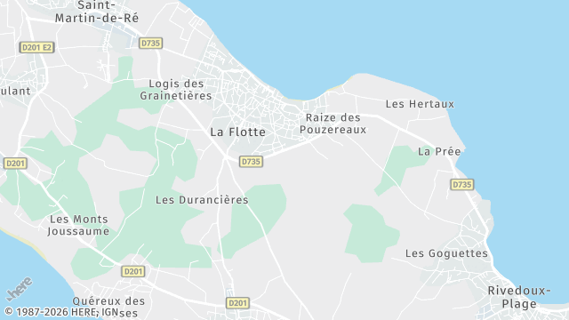 Carte de la zone d'intervention à La Flotte
