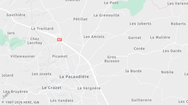 Carte de la zone d'intervention à La Pacaudière