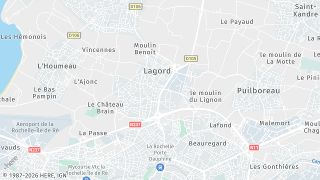 Carte de la zone d'intervention à Lagord