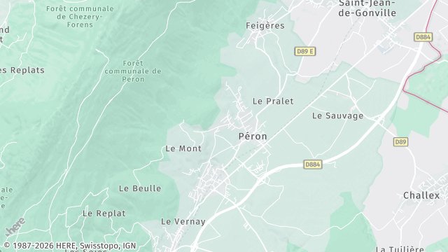 Carte de la zone d'intervention à Péron