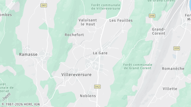 Carte de la zone d'intervention à Villereversure
