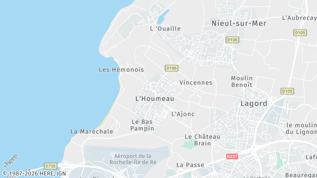 Carte de la zone d'intervention à L'Houmeau