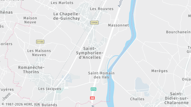 Carte de la zone d'intervention à Saint-Symphorien-d'Ancelles