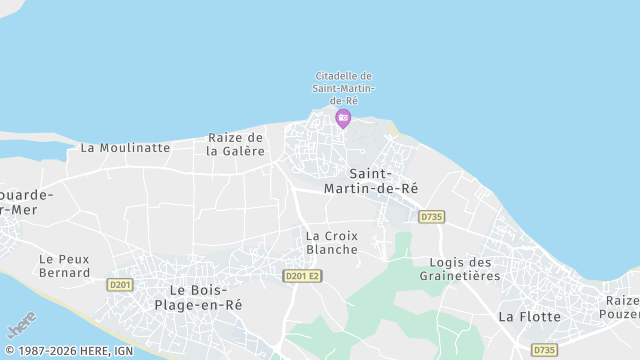 Carte de la zone d'intervention à Saint-Martin-de-Ré
