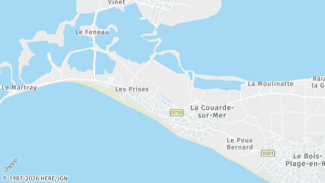 Carte de la zone d'intervention à La Couarde-sur-Mer