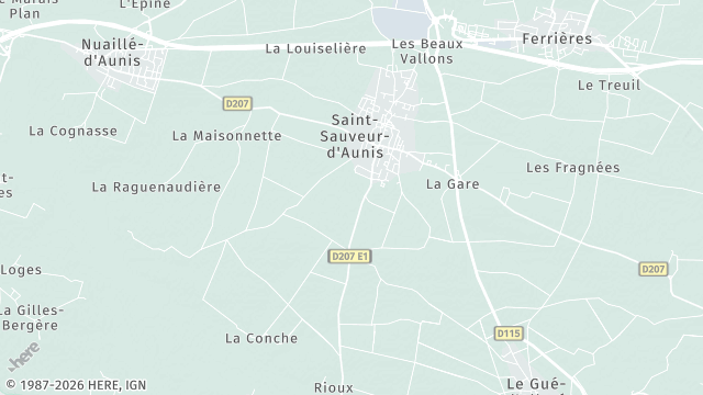 Carte de la zone d'intervention à Saint-Sauveur-d'Aunis