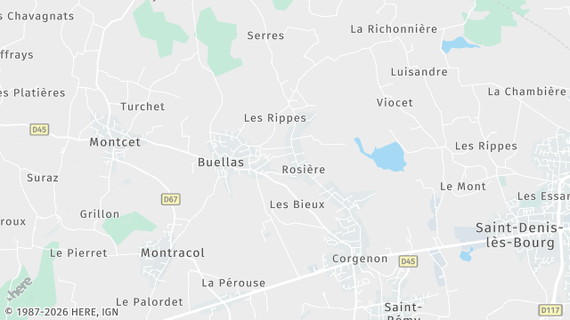 Carte de la zone d'intervention à Buellas